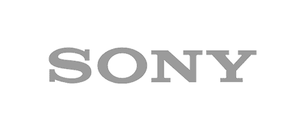 Sony logo in grey color