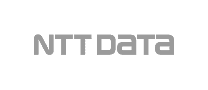 NTT-Data logo in grey color