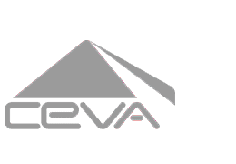 CEVA logo in grey color