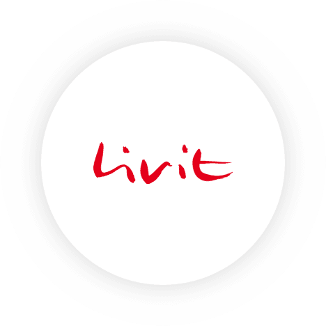 Livit logo full color in a double circle