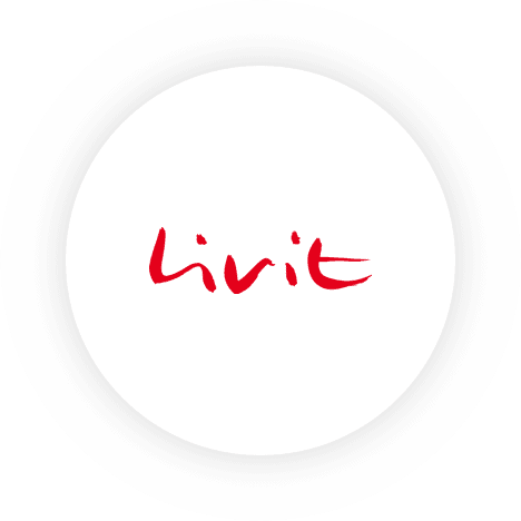 Livit logo full color in a double circle